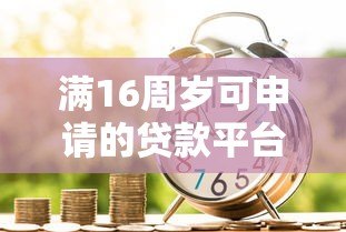 满16周岁可申请的贷款平台有哪些？合法借贷指南
