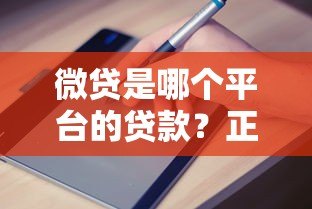 微贷是哪个平台的贷款？正规微贷平台盘点与申请指南