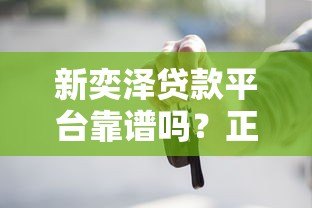 新奕泽贷款平台靠谱吗?正规贷款平台深度测评 新奕泽贷款平台靠谱吗?正规贷款平台深度测评