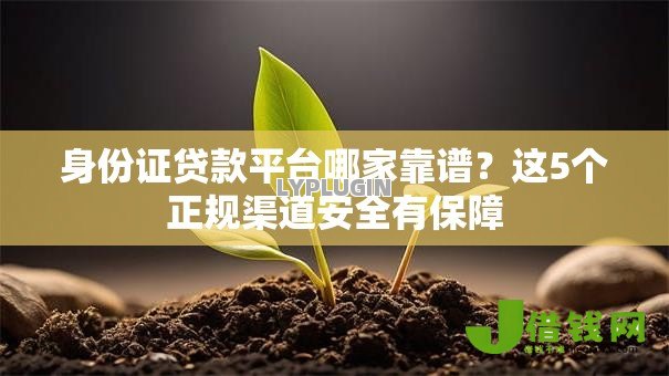 身份证贷款平台哪家靠谱?这5个正规渠道安全有保障 身份证贷款平台哪家靠谱?这5个正规渠道安全有保障