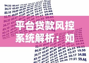 平台贷款风控系统解析：如何保障资金安全