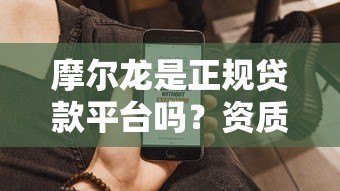 摩尔龙是正规贷款平台吗？资质、产品、用户评价全面解析