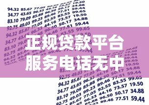 正规贷款平台服务电话无中介费，安全借贷必看指南