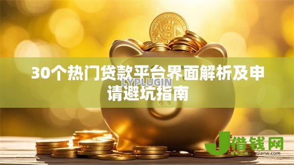 30个热门贷款平台界面解析及申请避坑指南 30个热门贷款平台界面解析及申请避坑指南