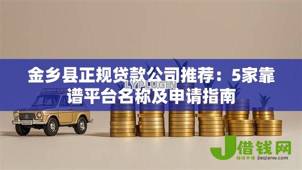 金乡县正规贷款公司推荐：5家靠谱平台名称及申请指南