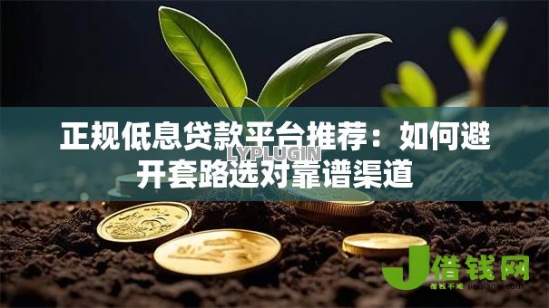 正规低息贷款平台推荐：如何避开套路选对靠谱渠道