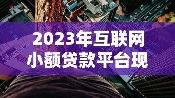 2023年互联网小额贷款平台现状及用户风险指南 2023年互联网小额贷款平台现状及用户风险指南