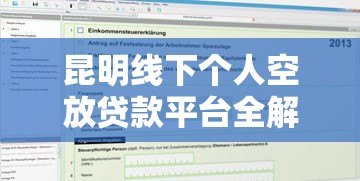 昆明线下个人空放贷款平台全解析：正规机构与申请流程指南