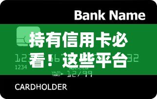 持有信用卡必看!这些平台贷款更容易通过 持有信用卡必看!这些平台贷款更容易通过