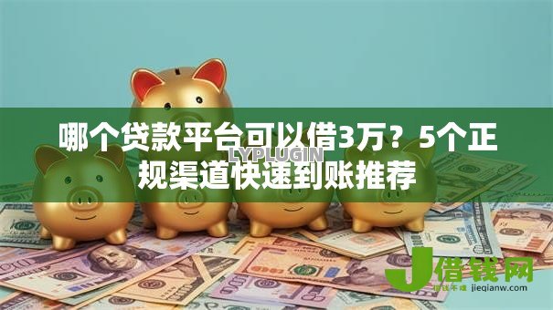 哪个贷款平台可以借3万?5个正规渠道快速到账推荐 哪个贷款平台可以借3万?5个正规渠道快速到账推荐