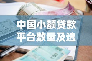 中国小额贷款平台数量及选择指南 中国小额贷款平台数量及选择指南