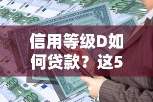 信用等级D如何贷款?这5类平台或能解决资金难题 信用等级D如何贷款?这5类平台或能解决资金难题