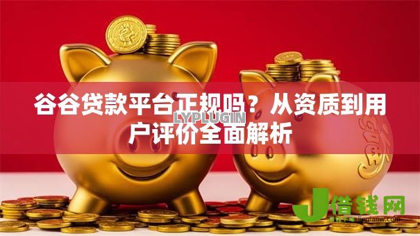 谷谷贷款平台正规吗？从资质到用户评价全面解析
