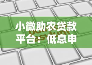小微助农贷款平台：低息申请条件、流程、政策全解析