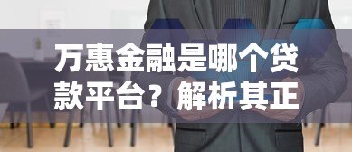 万惠金融是哪个贷款平台?解析其正规性、申请流程及用户评价 万惠金融是哪个贷款平台?解析其正规性、申请流程及用户评价