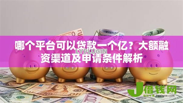 哪个平台可以贷款一个亿？大额融资渠道及申请条件解析