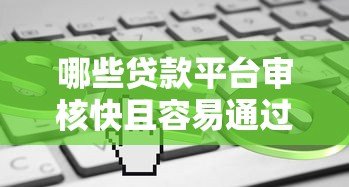 哪些贷款平台审核快且容易通过?这7类渠道值得了解 哪些贷款平台审核快且容易通过?这7类渠道值得了解