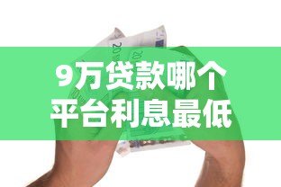 9万贷款哪个平台利息最低?2023正规低息借款渠道推荐 9万贷款哪个平台利息最低?2023正规低息借款渠道推荐