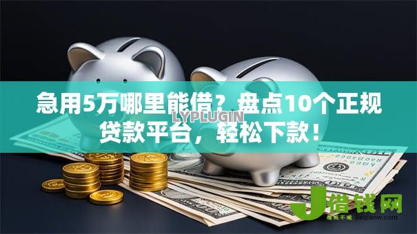 急用5万哪里能借？盘点10个正规贷款平台，轻松下款！