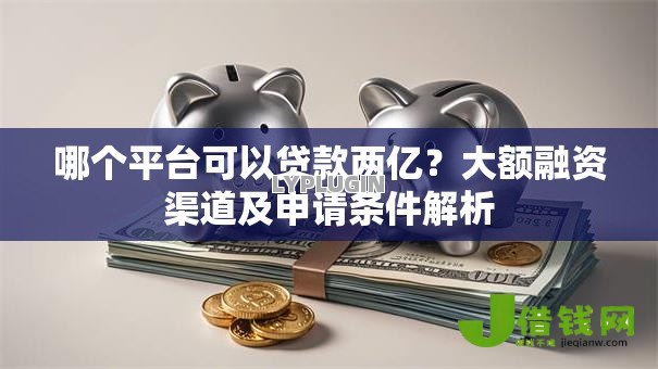 哪个平台可以贷款两亿?大额融资渠道及申请条件解析 哪个平台可以贷款两亿?大额融资渠道及申请条件解析