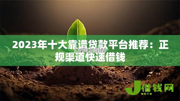 2023年十大靠谱贷款平台推荐：正规渠道快速借钱