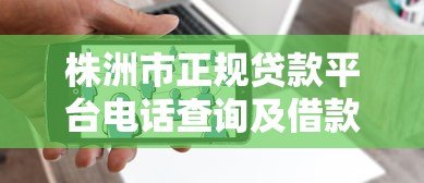 株洲市正规贷款平台电话查询及借款指南