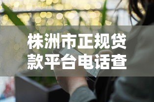 株洲市正规贷款平台电话查询及借款指南