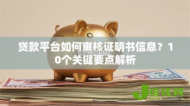 贷款平台如何审核证明书信息？10个关键要点解析