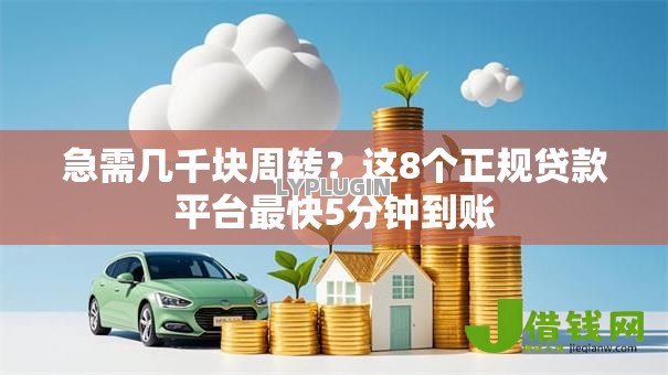 急需几千块周转？这8个正规贷款平台最快5分钟到账