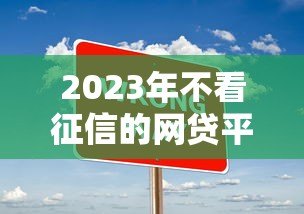 2023年不看征信的网贷平台推荐及申请技巧 2023年不看征信的网贷平台推荐及申请技巧