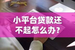 小平台贷款还不起怎么办?6个合法应对策略 小平台贷款还不起怎么办?6个合法应对策略