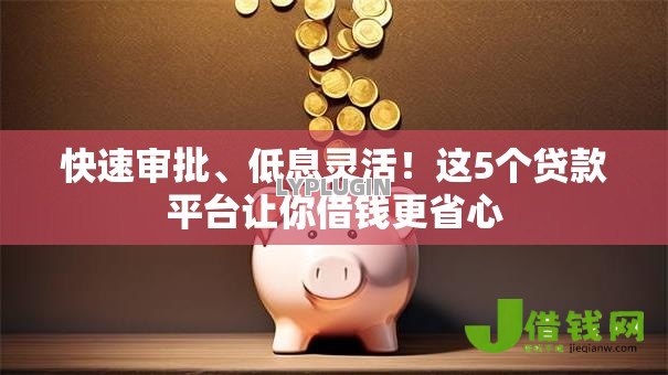 快速审批、低息灵活！这5个贷款平台让你借钱更省心