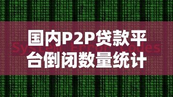 国内P2P贷款平台倒闭数量统计与行业现状分析