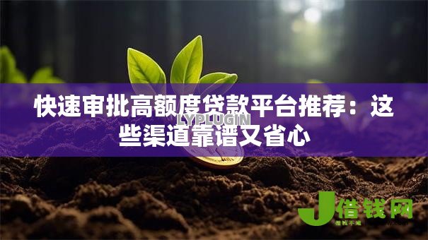 快速审批高额度贷款平台推荐:这些渠道靠谱又省心 快速审批高额度贷款平台推荐:这些渠道靠谱又省心