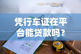 凭行车证在平台能贷款吗?车辆登记证是关键! 凭行车证在平台能贷款吗?车辆登记证是关键!