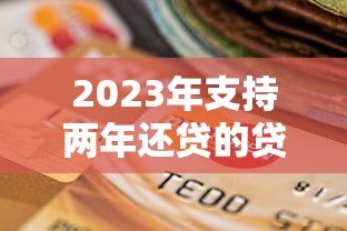 2023年支持两年还贷的贷款平台推荐:灵活低息快速审批 2023年支持两年还贷的贷款平台推荐:灵活低息快速审批