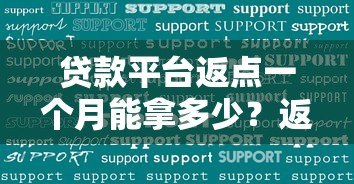 贷款平台返点一个月能拿多少?返利规则全解析 贷款平台返点一个月能拿多少?返利规则全解析