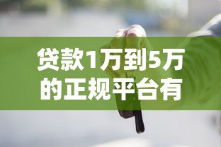 贷款1万到5万的正规平台有哪些?这些渠道快速到账 贷款1万到5万的正规平台有哪些?这些渠道快速到账