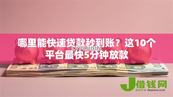 哪里能快速贷款秒到账?这10个平台最快5分钟放款 哪里能快速贷款秒到账?这10个平台最快5分钟放款