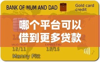 哪个平台可以借到更多贷款？十大高额度贷款平台推荐