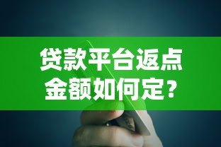 贷款平台返点金额如何定?返多少才合理 贷款平台返点金额如何定?返多少才合理