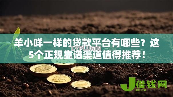 羊小咩一样的贷款平台有哪些？这5个正规靠谱渠道值得推荐！