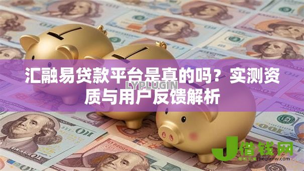 汇融易贷款平台是真的吗？实测资质与用户反馈解析