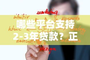 哪些平台支持2-3年贷款?正规渠道及申请攻略 哪些平台支持2-3年贷款?正规渠道及申请攻略