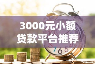 3000元小额贷款平台推荐：快速到账、低息安全的借款渠道