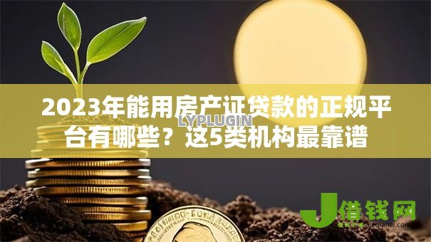 2023年能用房产证贷款的正规平台有哪些？这5类机构最靠谱