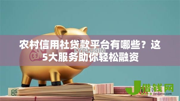农村信用社贷款平台有哪些？这5大服务助你轻松融资