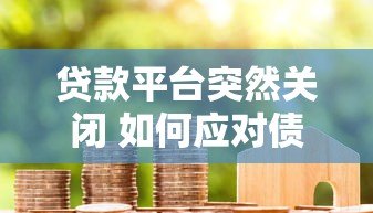 贷款平台突然关闭 如何应对债务和征信问题
