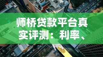 师桥贷款平台真实评测：利率、流程、风险全解析