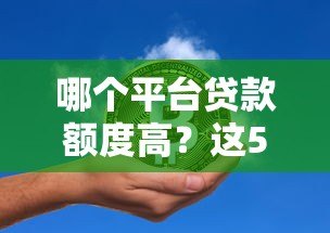 哪个平台贷款额度高？这5家机构额度高且靠谱！